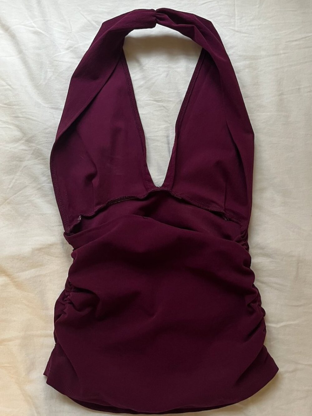 ZARA HALTER RUCHED TOP - Picture 2 of 3